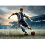Cuadro futbolista blanquiazul