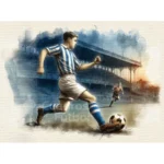 Cuadro futbolista txuri-urdin