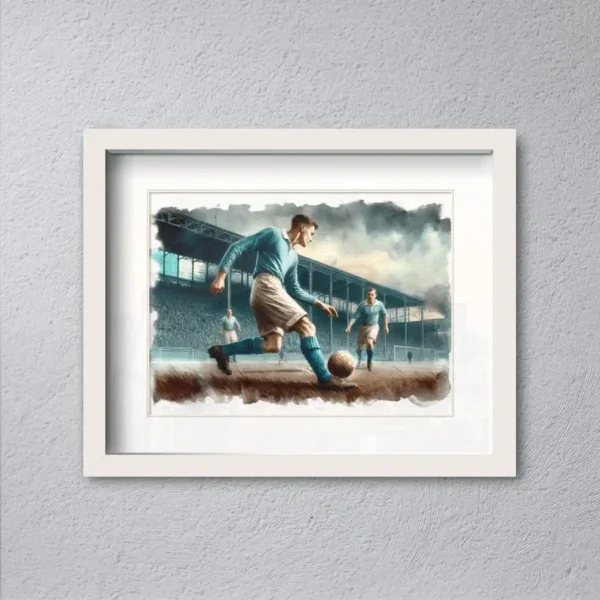 Cuadro futbolista celeste