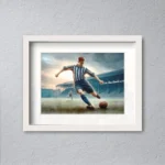 Cuadro futbolista blanquiazul