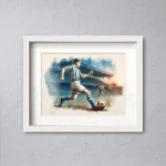 Cuadro futbolista txuri-urdin