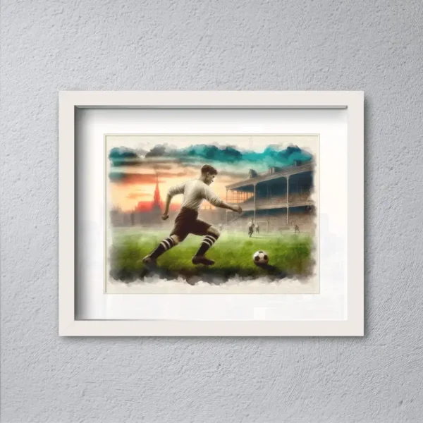 Cuadro futbolista blanquinegro