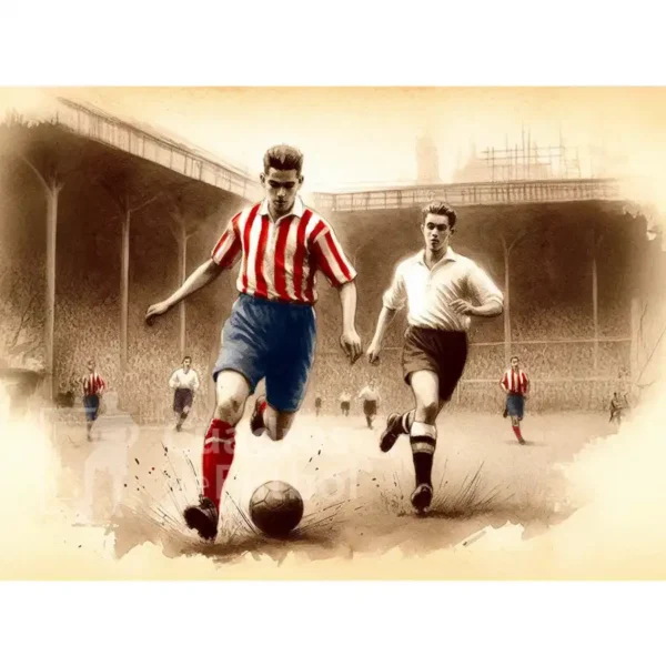Futbolista Rojiblanco | cuadrosdefutbol.com