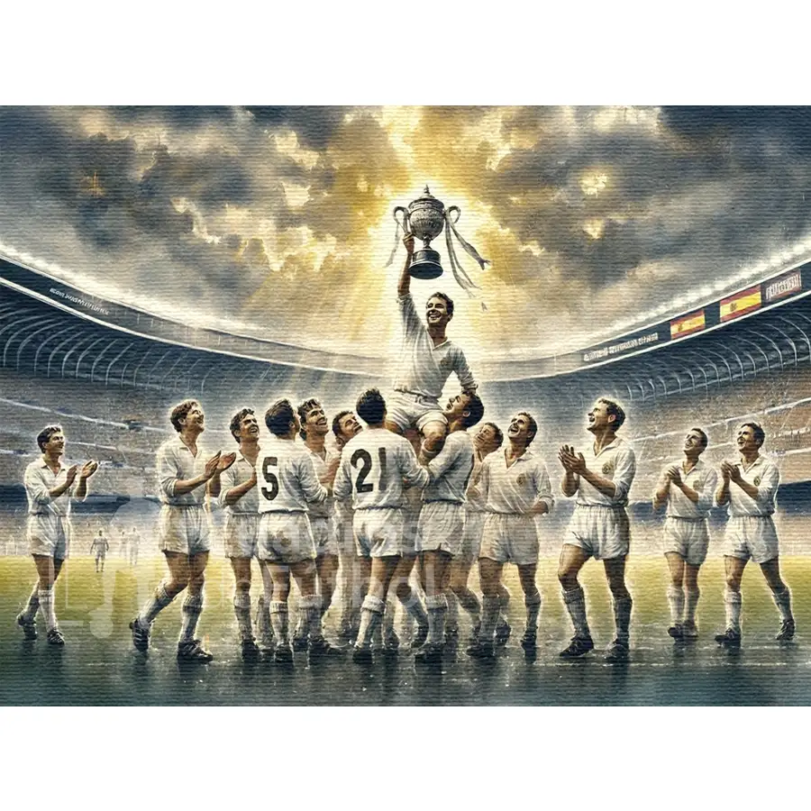 Foto retro del Real Madrid campeón | Cuadros de Fútbol